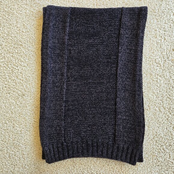 Accessories - Marled Cashmere Black + Grey Scarf FLAW